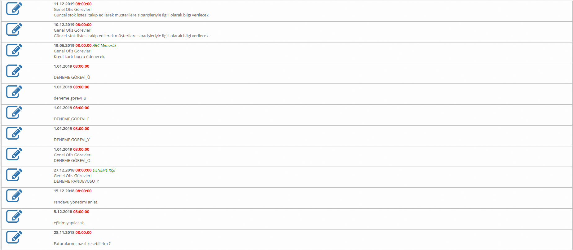 Aktivite Yönetimi–Görev Kapatma